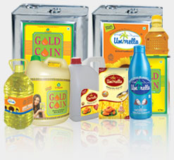Gold Coin Refined Rice Bran Oil, Gold Coin Refined Sunflower Oil, Gold Coin Refined Palmolein Tins (R.B.D.), Gold Coin Refined Cotton Seed Oil, Umbrella Refined Rice Bran Oil, Umbrella Refined Sunflower Oil, Umbrella Refined Mustard Oil, Umbrella Refined Coconut Oil